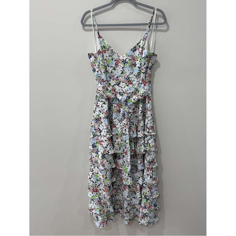Likely Size‎ 12 Ariella Floral Cocktail Dress Midi Ruffles Feminine